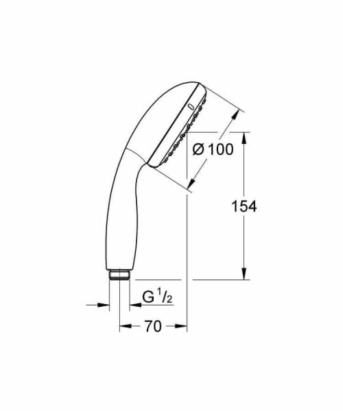 Grohe Tempesta 100 El Duşu 2 Akışlı 2759710E