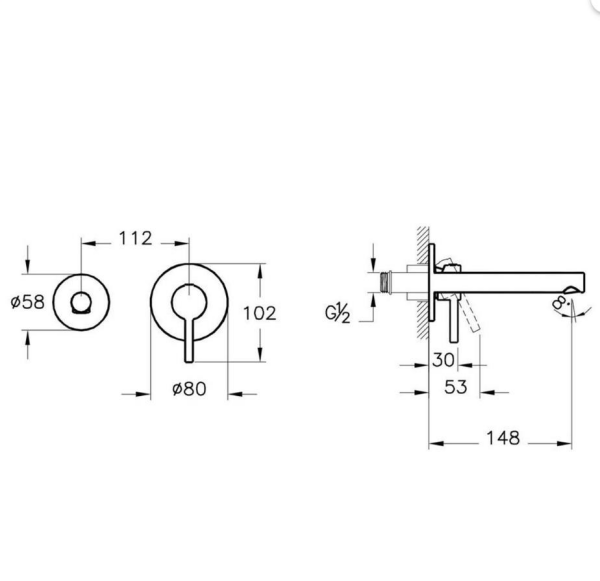 VitrA Origin Ankastre Lavabo Bataryası - A4258129
