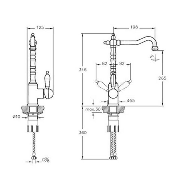 Artema Verona A4215406 Eviye Bataryası Saten Krom