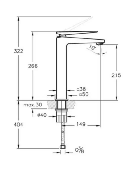 Artema Brava A42610 Yüksek Lavabo Bataryası - A42610