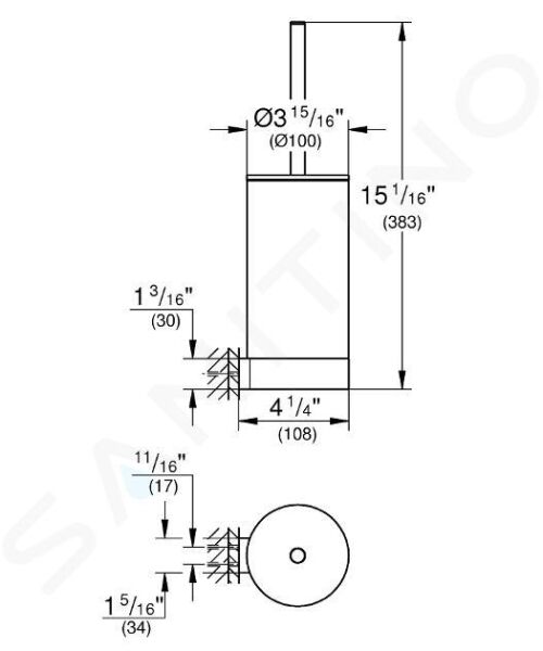 Grohe Selection Tuvalet Fırçası Seti - 41076A00
