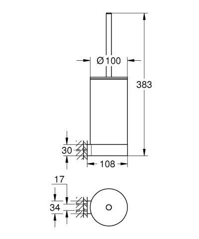 Grohe Selection Tuvalet Fırçası Seti - 41076DA0