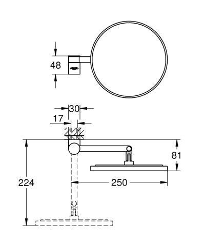 Grohe Selection Makyaj Aynası - 41077AL0
