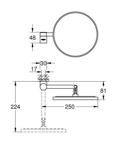 Grohe Selection Makyaj Aynası - 41077DA0