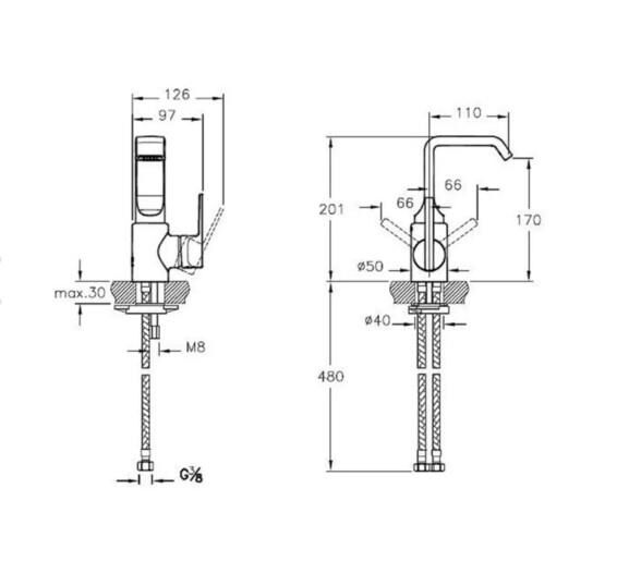 Artema Suit U A4246923 Yüksek Lavabo Bataryası Altın
