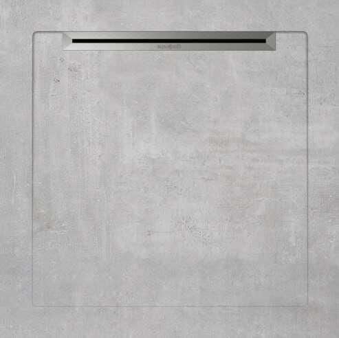 Aquanit 80x80 Beton Grı Slope Lıne+Sıfon