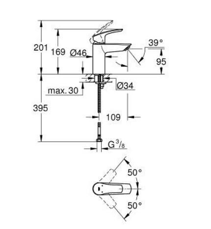 Grohe Eurosmart Tek Kumandalı Lavabo Bataryası S-Boyut - 32467003