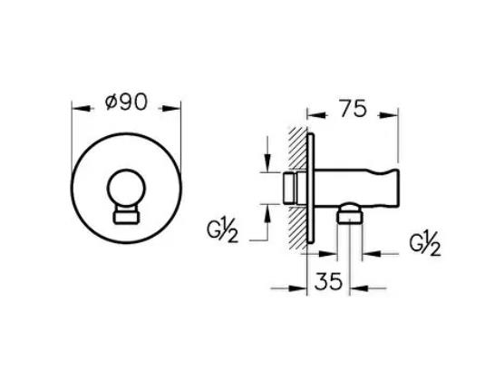 VitrA Origin Ankastre El Duşu Çıkışı - A4262525