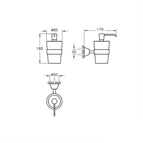 Artema A44583 Sıvı Sabunluk Duvardan