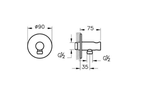VitrA Origin Ankastre El Duşu Çıkışı - A4262529