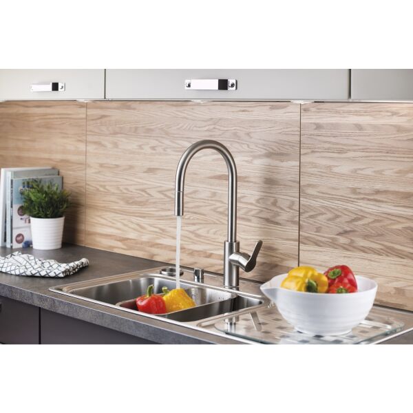 Artema Maestro Inox Pull-Down A42153 Eviye Bataryası, Krom