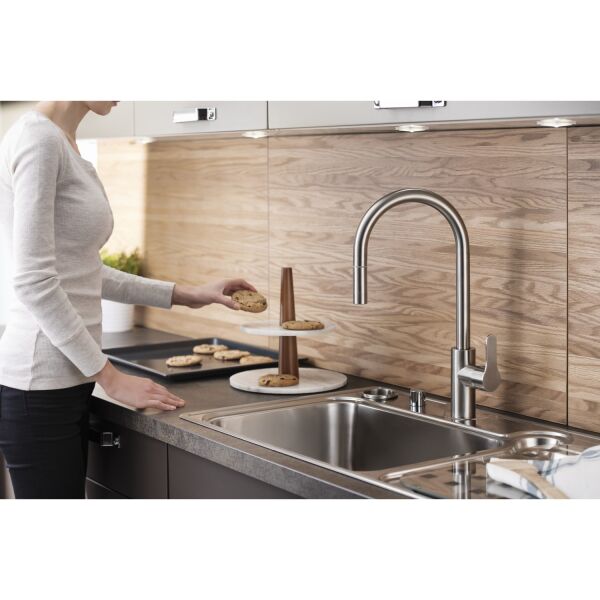 Artema Maestro Inox Pull-Down A42153 Eviye Bataryası, Krom