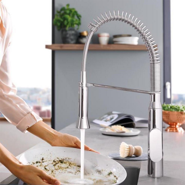 Grohe K7 Tek Kumandalı Spiralli Eviye Bataryası - 31379000