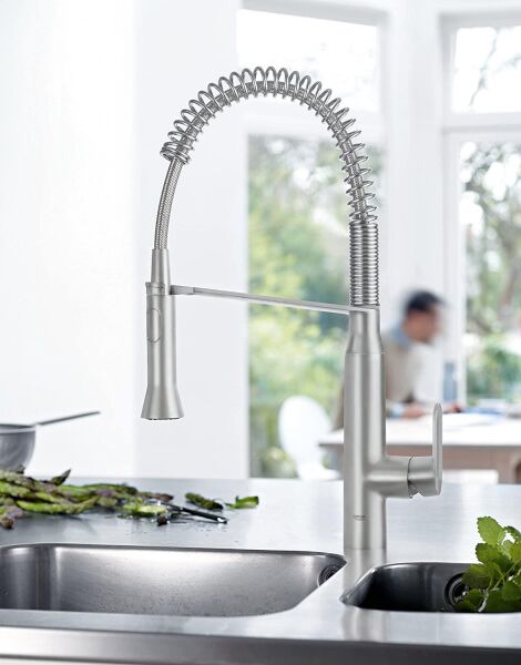Grohe K7 Tek Kumandalı Spiralli Eviye Bataryası - 31379000