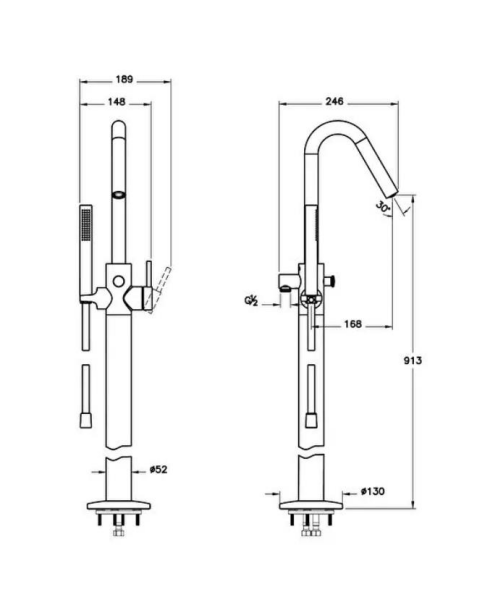 VitrA Origin Küvet Bataryası - A42681