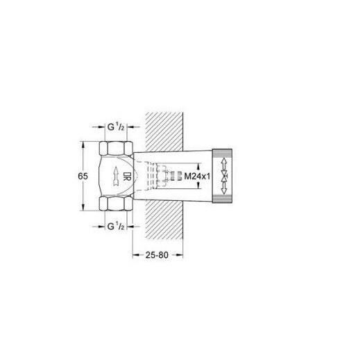 Grohe Ankastre Stop Valf İçin İç Gövde 1 2'' - 29811000