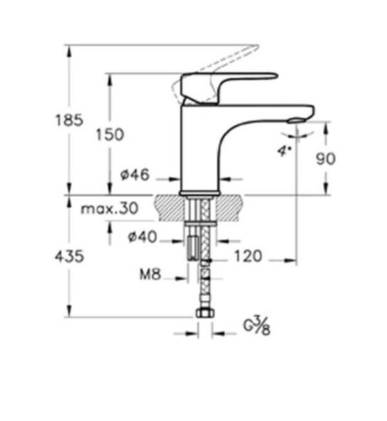 Artema Root Round Lavabo Bataryası Bakır - A4270526