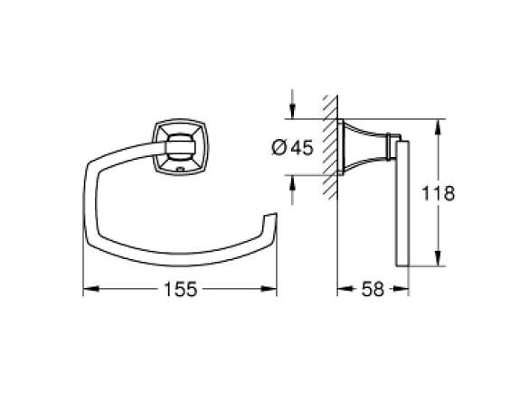 Grohe Grandera Tuvalet Kağıtlığı - 40908IG0