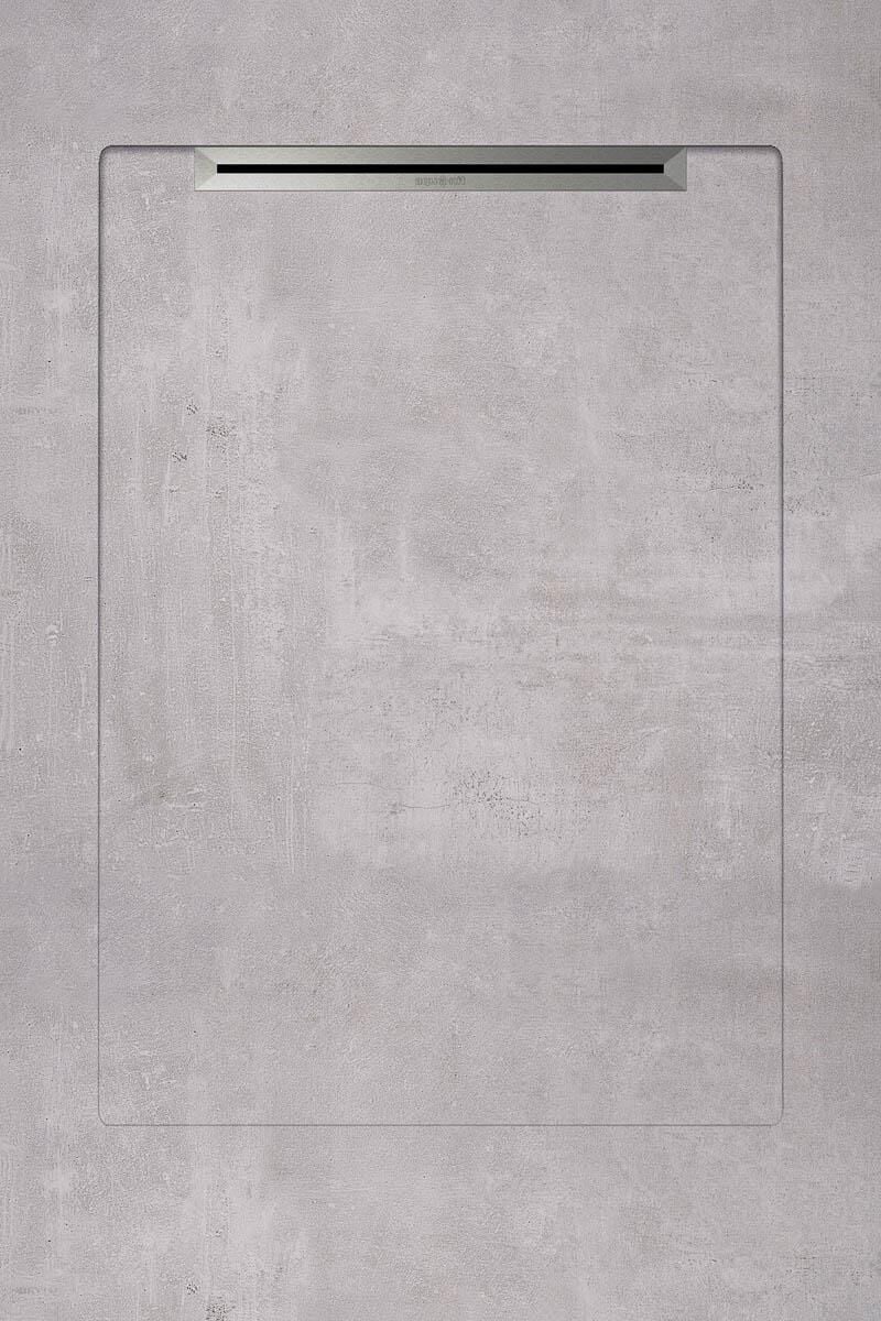 Aquanit 90x135 BETON GRI SLOPE LINE+SIFON