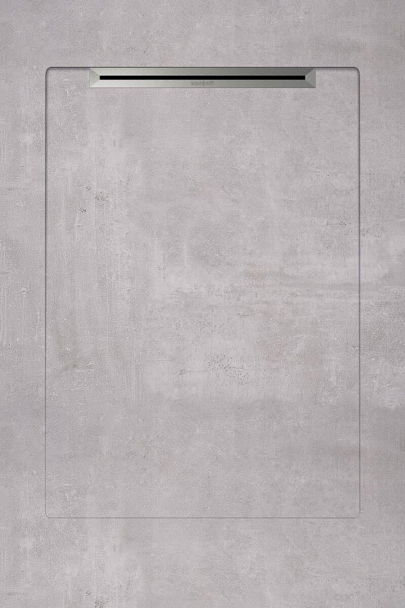 Aquanit 90x135 BETON GRI SLOPE LINE+SIFON