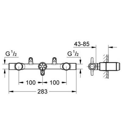 Grohe Duvardan Lavabo Bataryası İçin Ankastre Duvar İç Gövdesi - 29025000