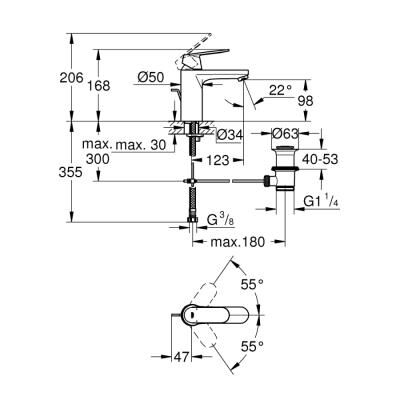 Grohe Eurocosmo Kumandalı Lavabo Bataryası Orta Yükseklik 23325000