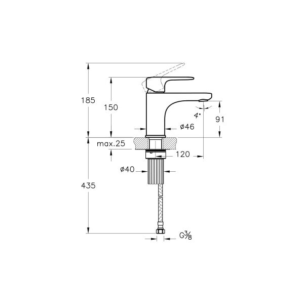 Artema Root Round A4270574 Lavabo Bataryası, Soft Altın