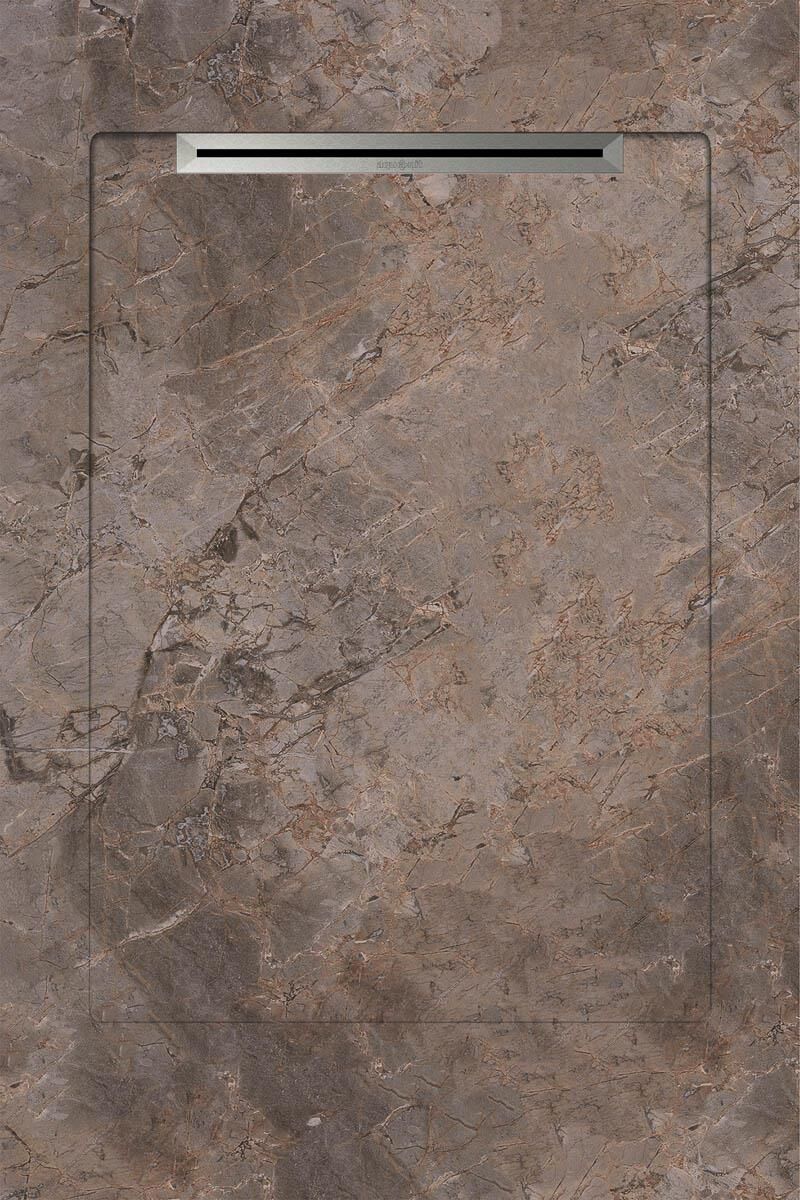 Aquanit 90x135 GUSTO TAUPE GRI SLOPE LINE+SIFON