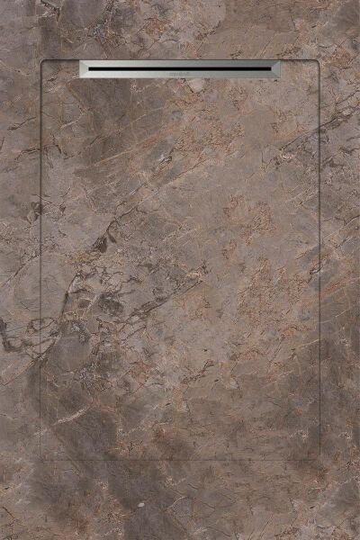 Aquanit 90x135 GUSTO TAUPE GRI SLOPE LINE+SIFON