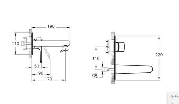 VitrA Root Round Ankastre Lavabo Bataryası - A4272134