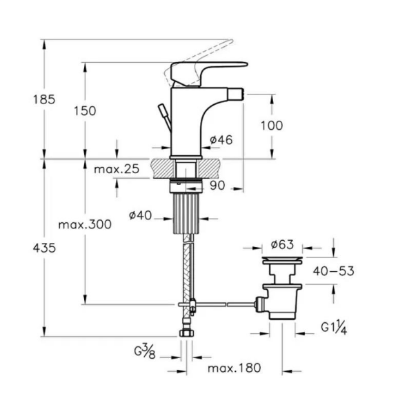 VitrA Root Round Bide Bataryası - A4272436
