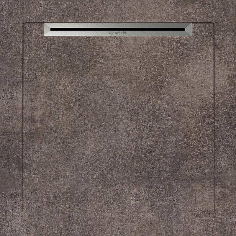 Aquanit 80x80 BETON ANTRASIT SLOPE LINE+SIFON
