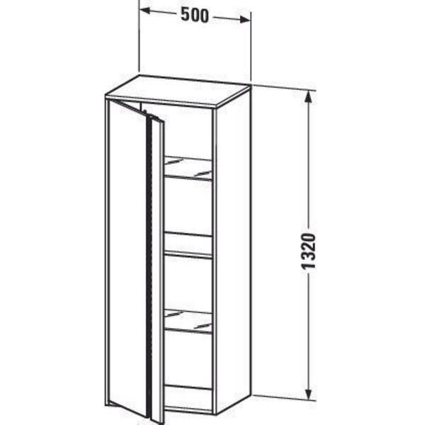Duravit Boy Dolabı 360x500x1320mm - KT1267R4343