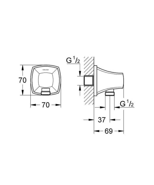 Grohe Grandera Duş Çıkış Dirseği - 27970IG0