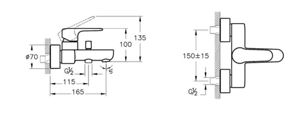 VitrA Root Round Banyo Bataryası - A4272536