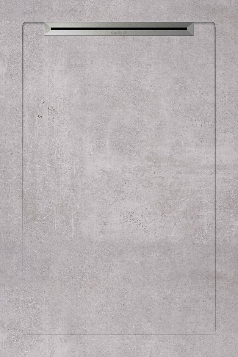 Aquanit 80x120 BETON GRI SLOPE LINE+SIFON