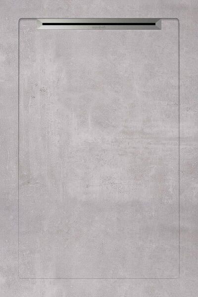 Aquanit 80x120 BETON GRI SLOPE LINE+SIFON
