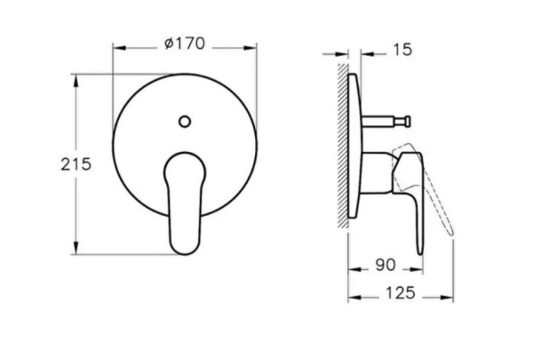 VitrA Root Round Ankastre Banyo Bataryası - A4272736