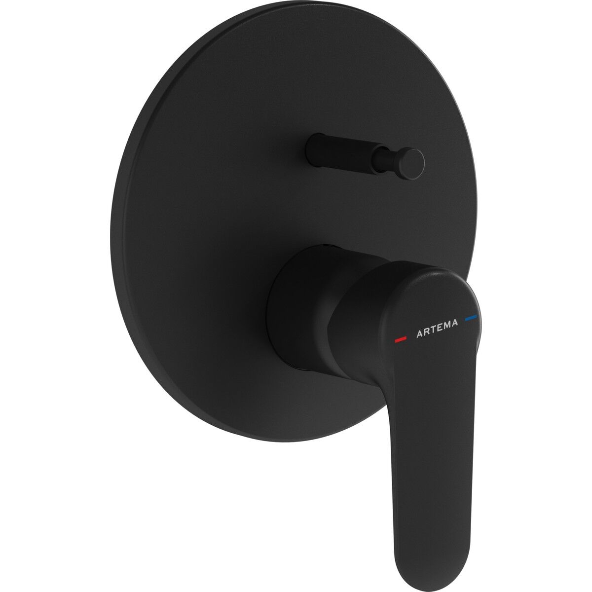 Vitra Root A4272736 Round Ankastre Banyo Bataryası, Sıva Üstü Grubu, Mat Siyah