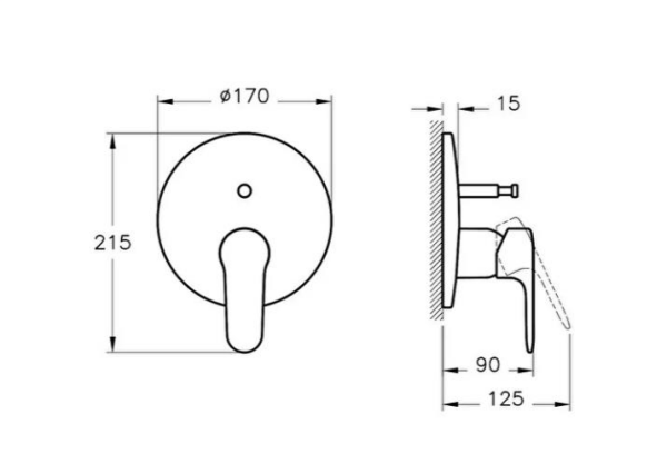 VitrA Root Round Ankastre Duş Bataryası - A4272836
