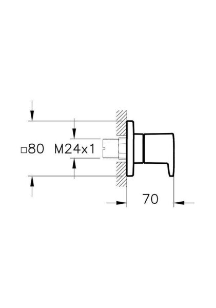 VitrA Root Square Ankastre Stop Valf