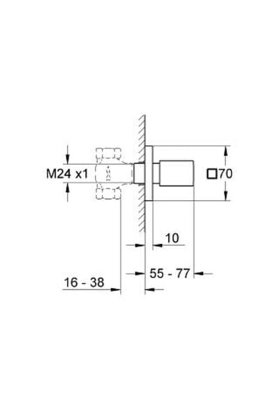 Grohe Eurocube Ankastre Stop Valf - 19910000