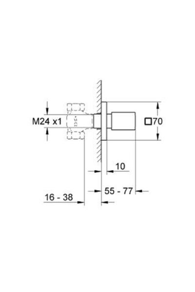 Grohe Eurocube Ankastre Stop Valf - 19910000