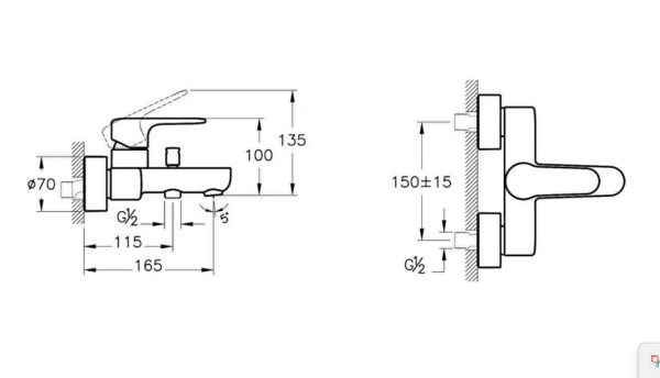 VitrA Root Round Banyo Bataryası - A4272534