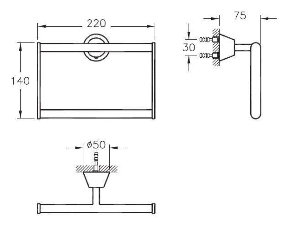 VitrA Matrix A44577 Halka Havluluk Krom