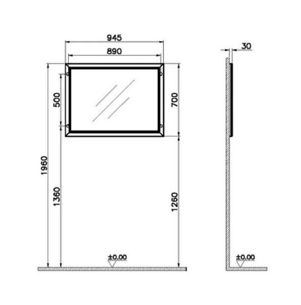 VitrA Valarte Düz Ayna - 62219