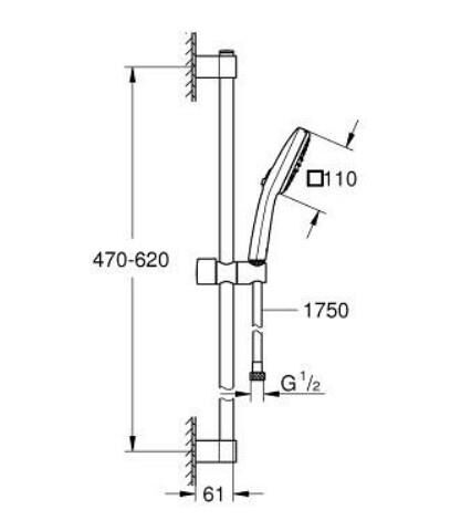Grohe Tempesta Cube 110 Duş Seti 2 Sprey - 26748003