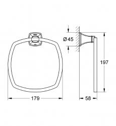 Grohe Grandera Halka Yuvarlak Havluluk Banyo Aksesuarı - 40630000