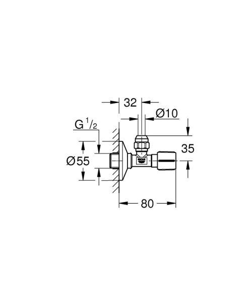 Grohe Ara Musluk Filtreli 1/2''x3/8'' Phantom Black - 22074KF0