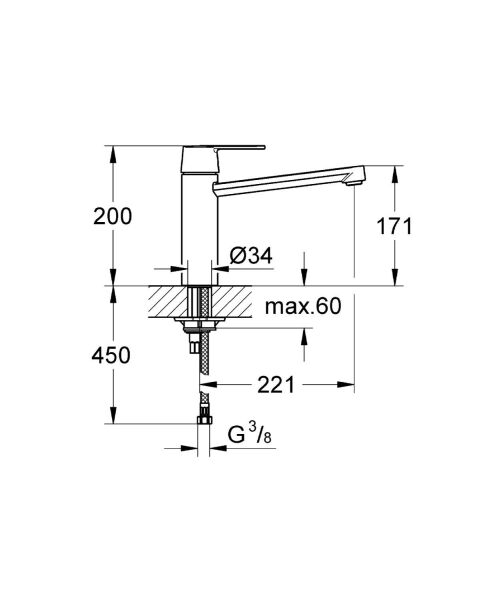 Grohe Get Tek Kumandalı Eviye Bataryası 30196000